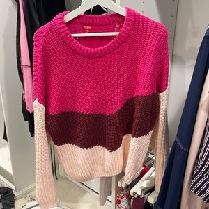 Pink striped Guess sweater